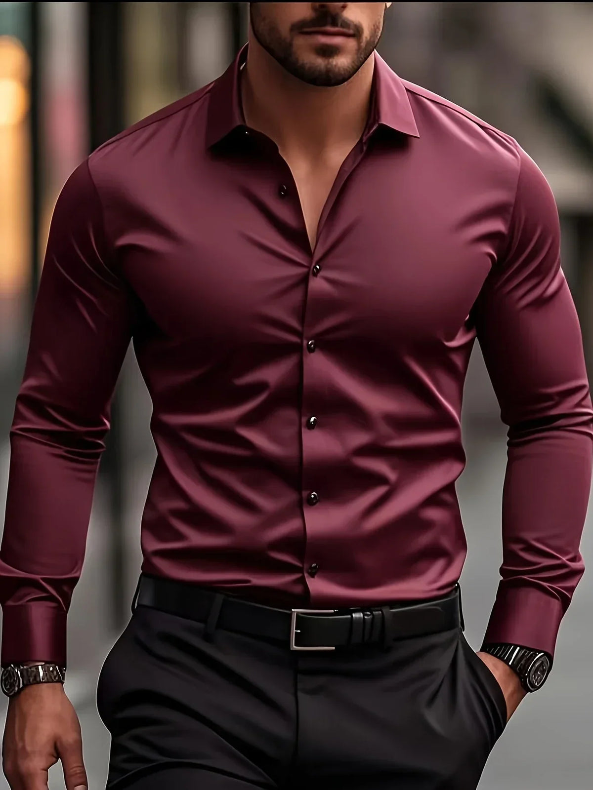 Maevine | Chemise élégante à manches longues avec boutons