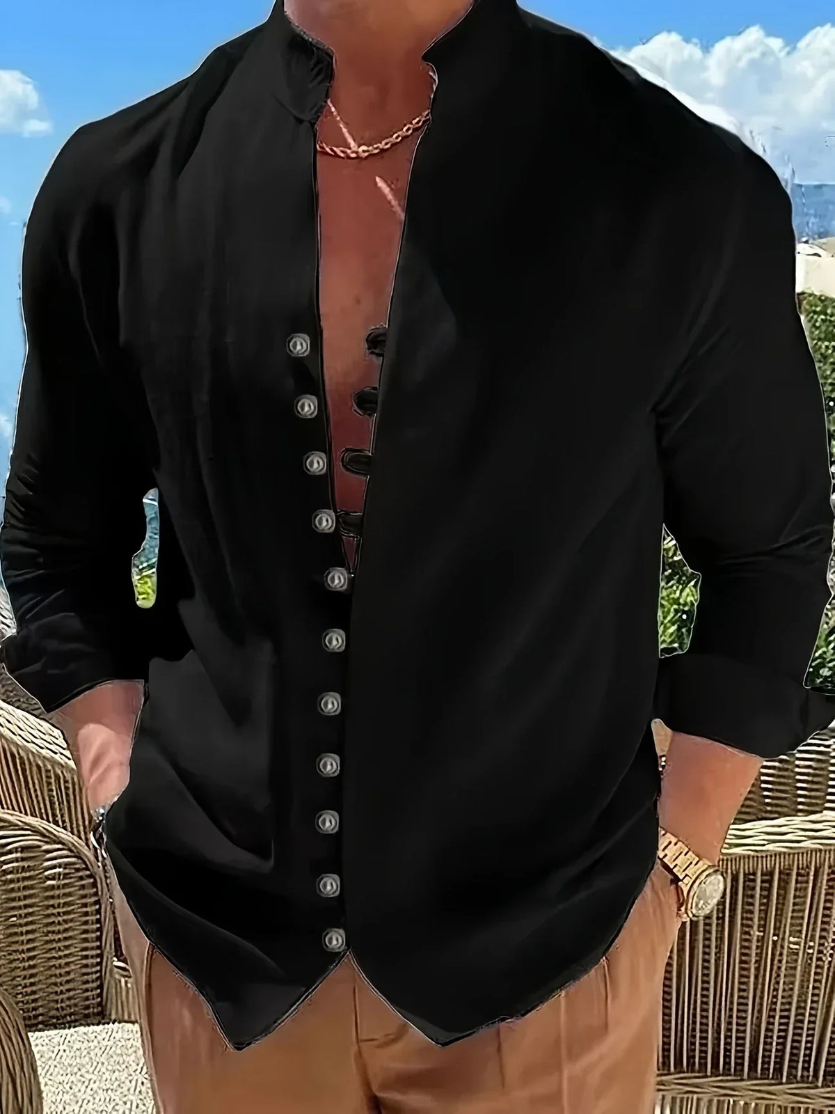 Maevine | Chemise légère en coton à manches longues
