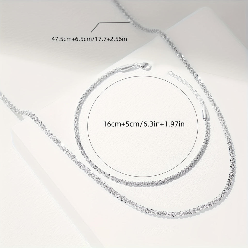 Lucie™ | Set Collier & Bracelet Scintillant Minimaliste