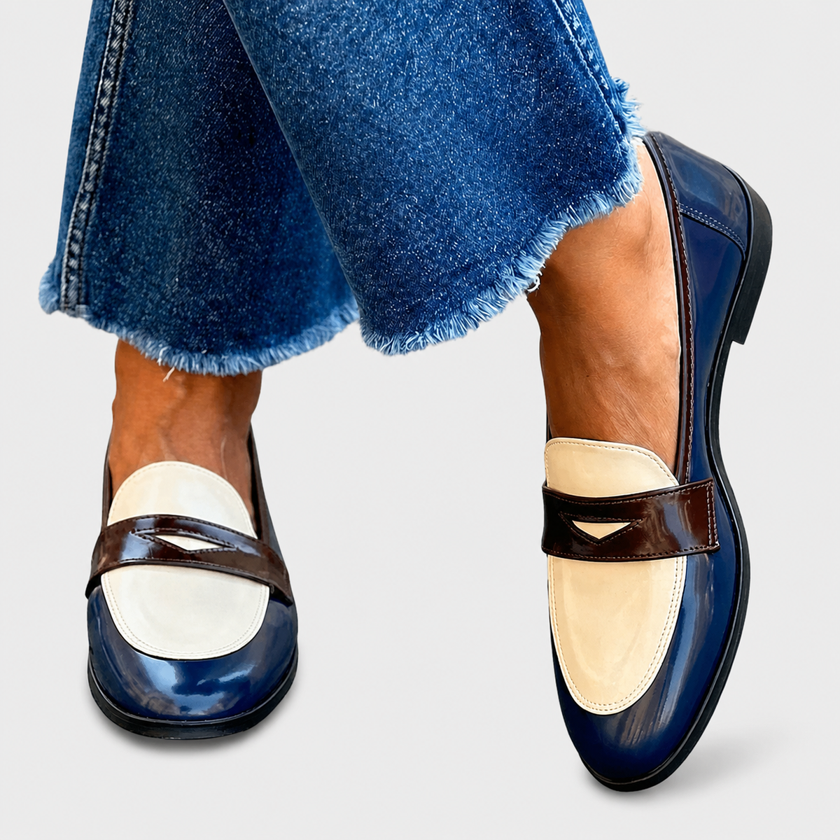 Claudia™ | Mocassins Bicolores