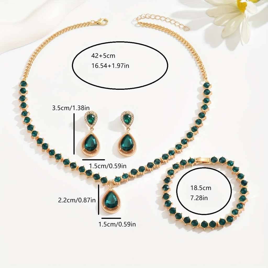 Fantine™ | Set Bijoux Cristal Géométrique Élégant