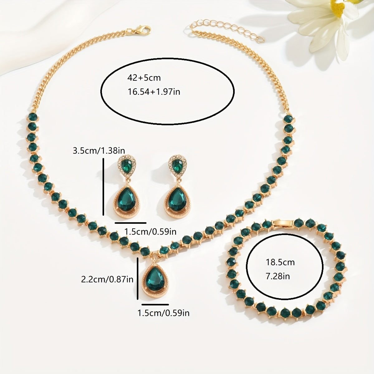 Fantine™ | Set Bijoux Cristal Géométrique Élégant