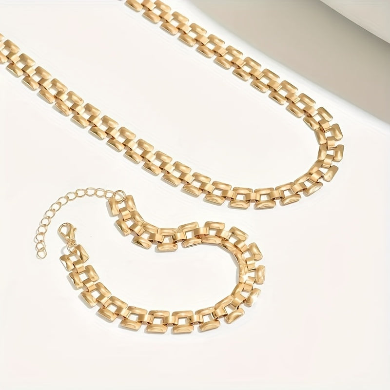 Bertille™ | Set Collier & Bracelet Boucle Carrée