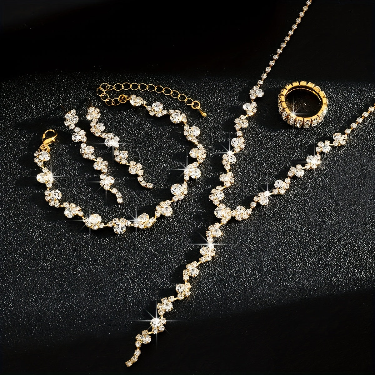 Valentine™ | Set Bijoux Fleur Étincelante Haut de Gamme
