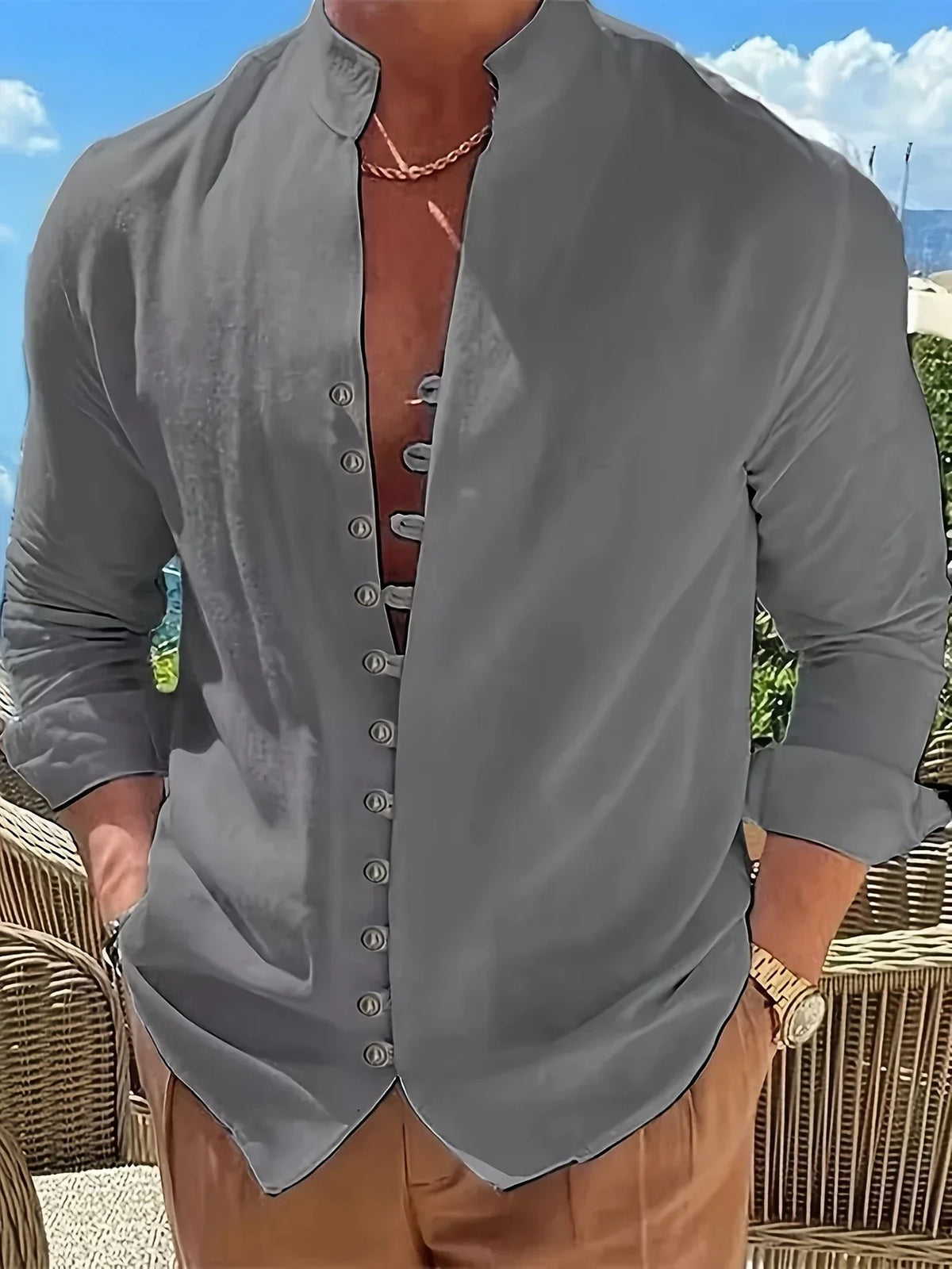 Maevine | Chemise légère en coton à manches longues