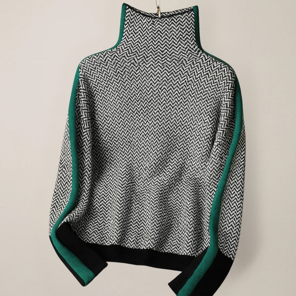 Ninon | Pull Col Montant Rayé