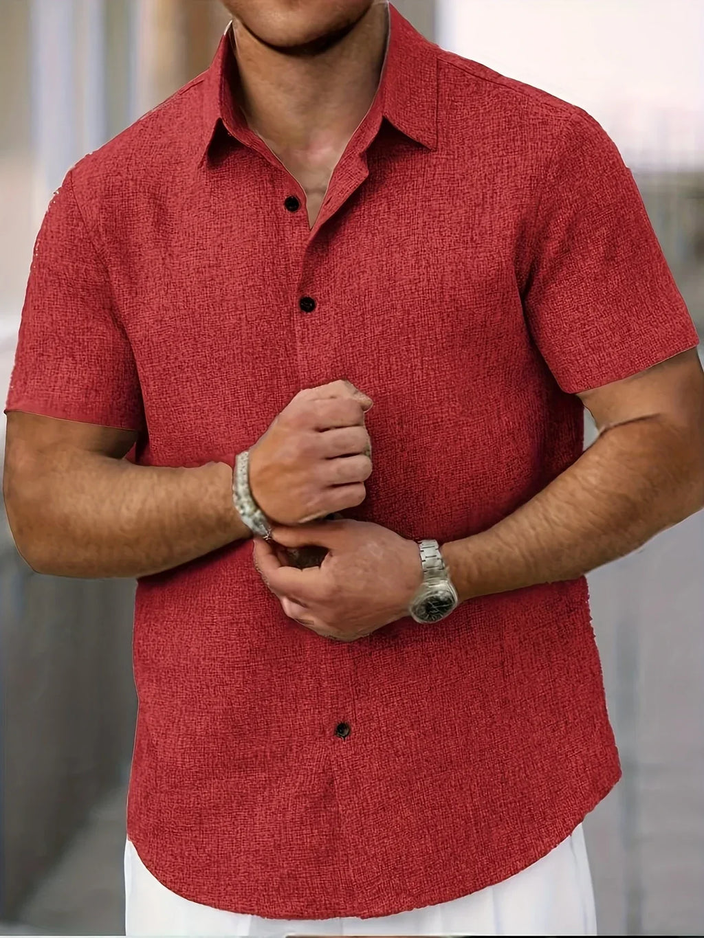 Maevine | Chemise légère à manches courtes en mélange de lin