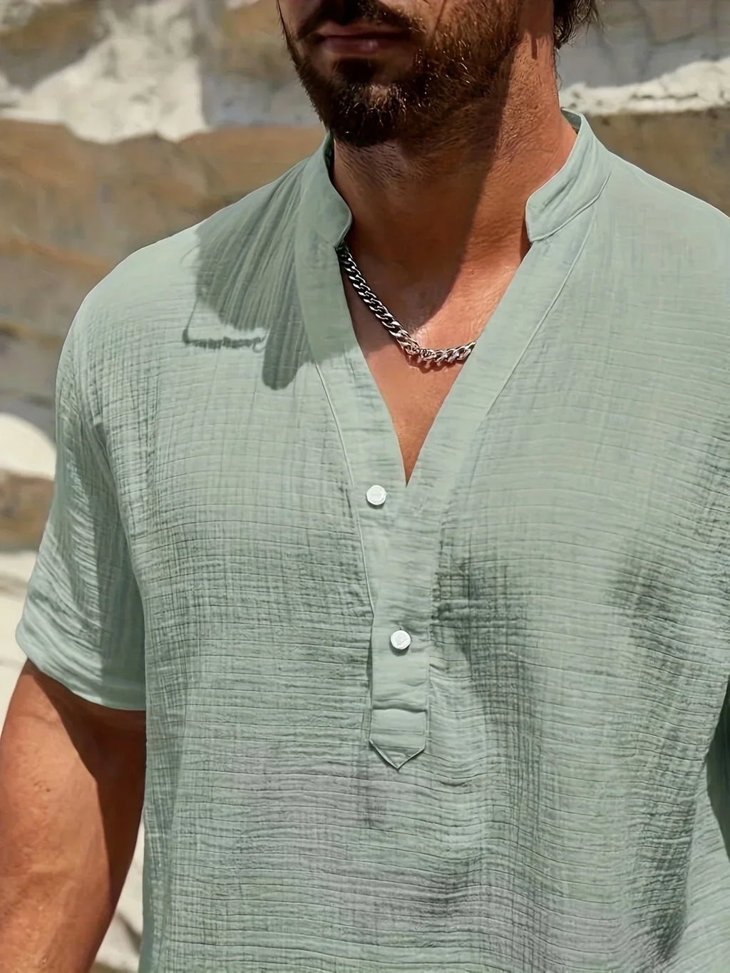 Maevine | Chemise d'été élégante à col montant