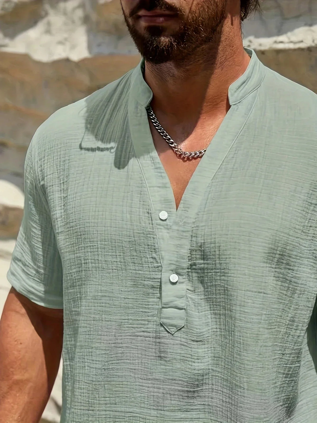 Maevine | Chemise d'été élégante à col montant