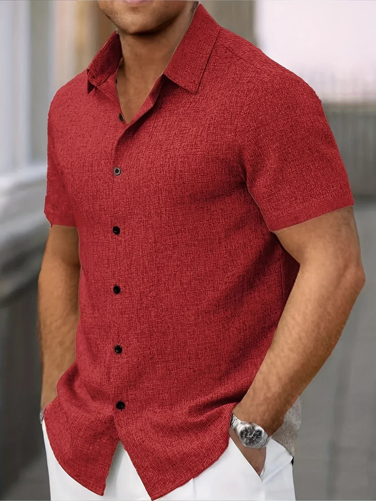 Maevine | Chemise légère à manches courtes en mélange de lin