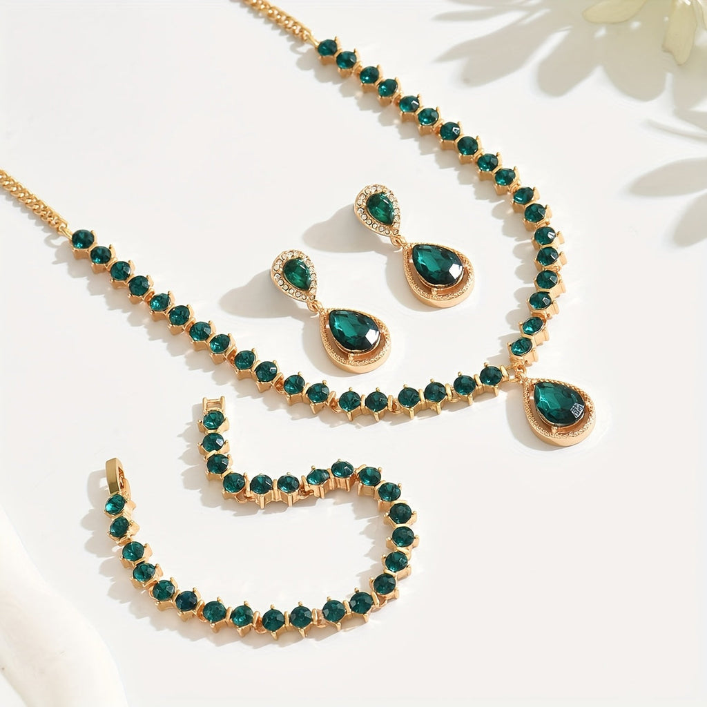 Fantine™ | Set Bijoux Cristal Géométrique Élégant