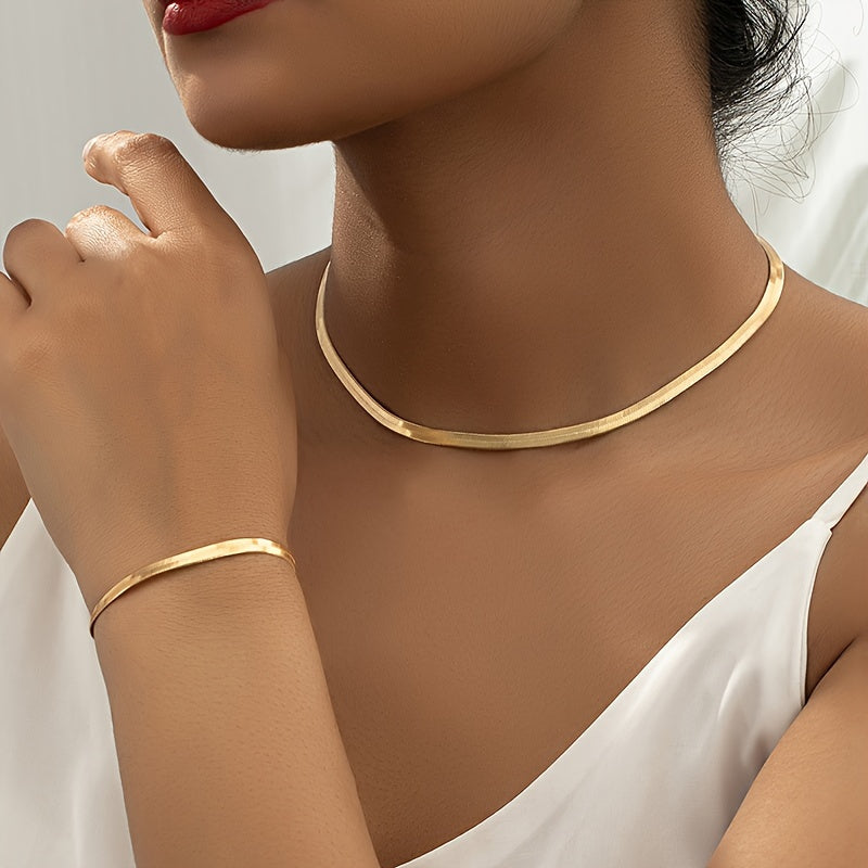 Séraphine™ | Set Collier Chaîne Serpent Vintage