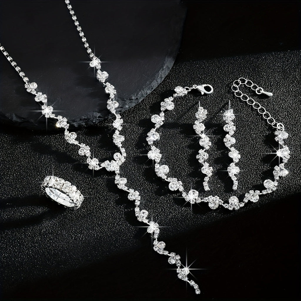 Valentine™ | Set Bijoux Fleur Étincelante Haut de Gamme