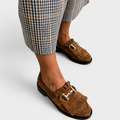 Fleur™ | Mocassins Marron à Bout Rond
