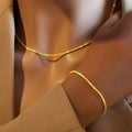 Lucie™ | Set Collier & Bracelet Scintillant Minimaliste