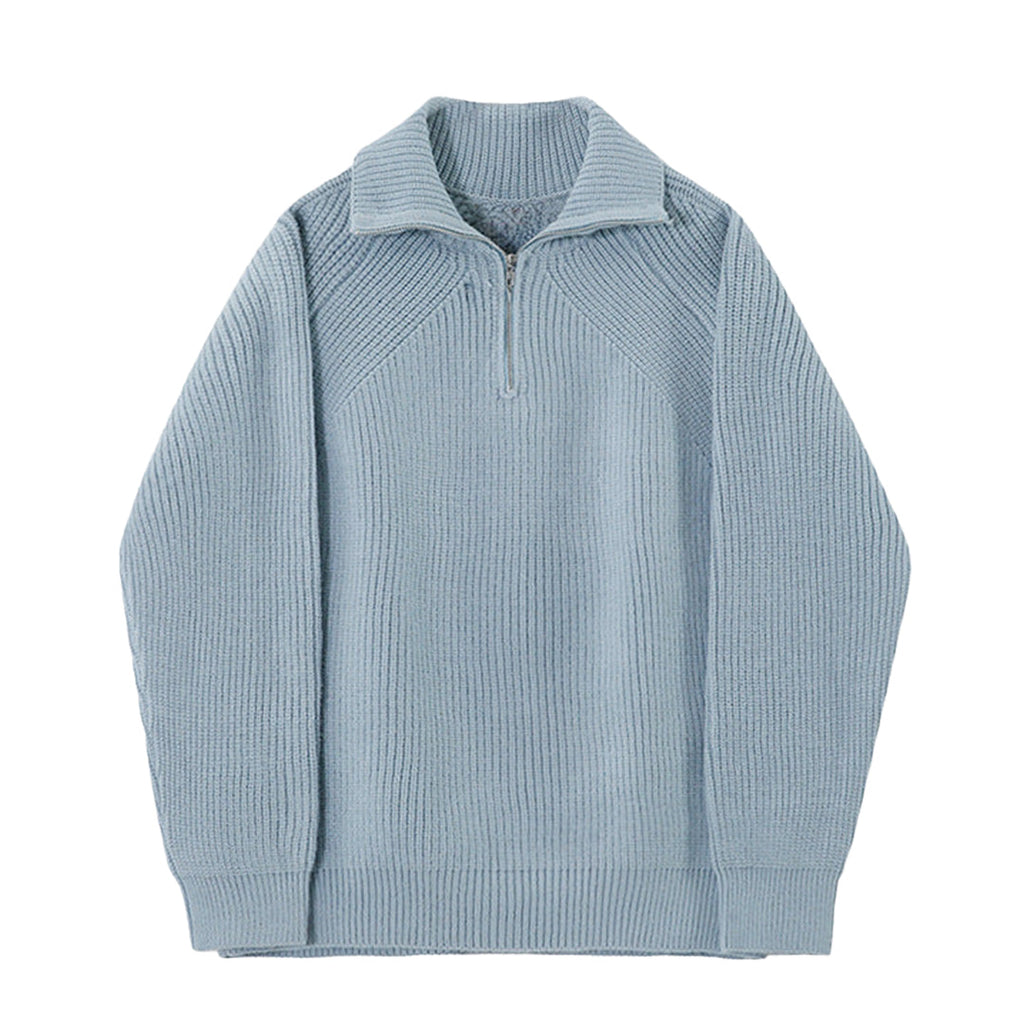 Maevine | Pull Azure à quart de zip