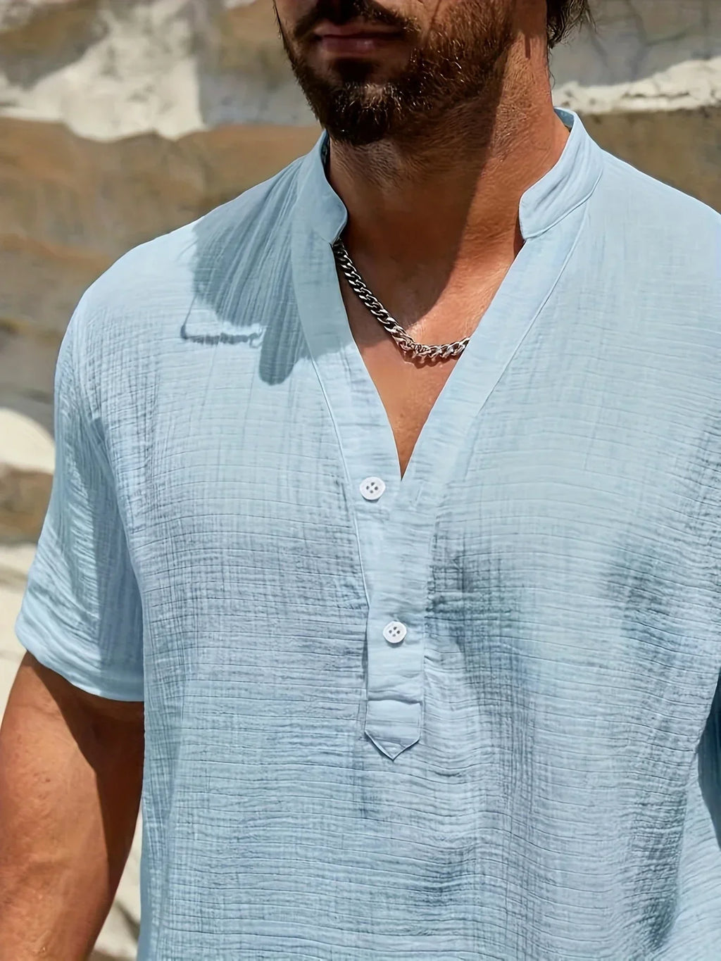 Maevine | Chemise d'été élégante à col montant