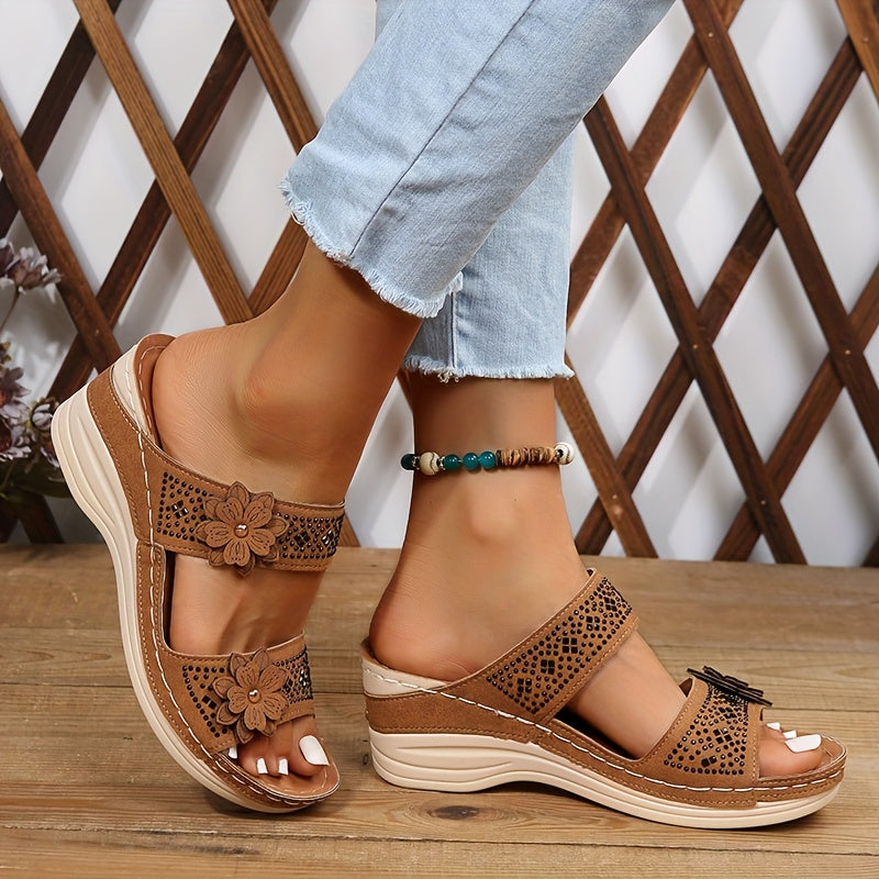 Renée™ | Sandales Confort Compensées