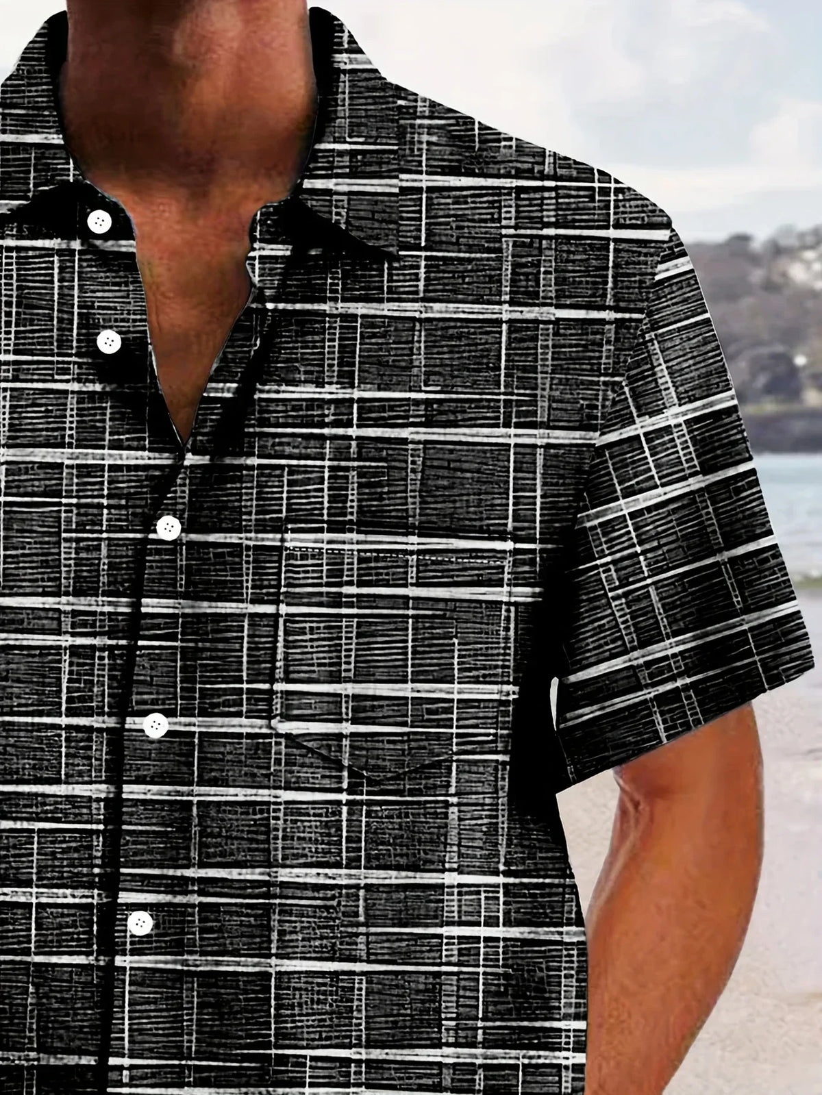 Maevine | Chemise élégante à motif rayé et à carreaux