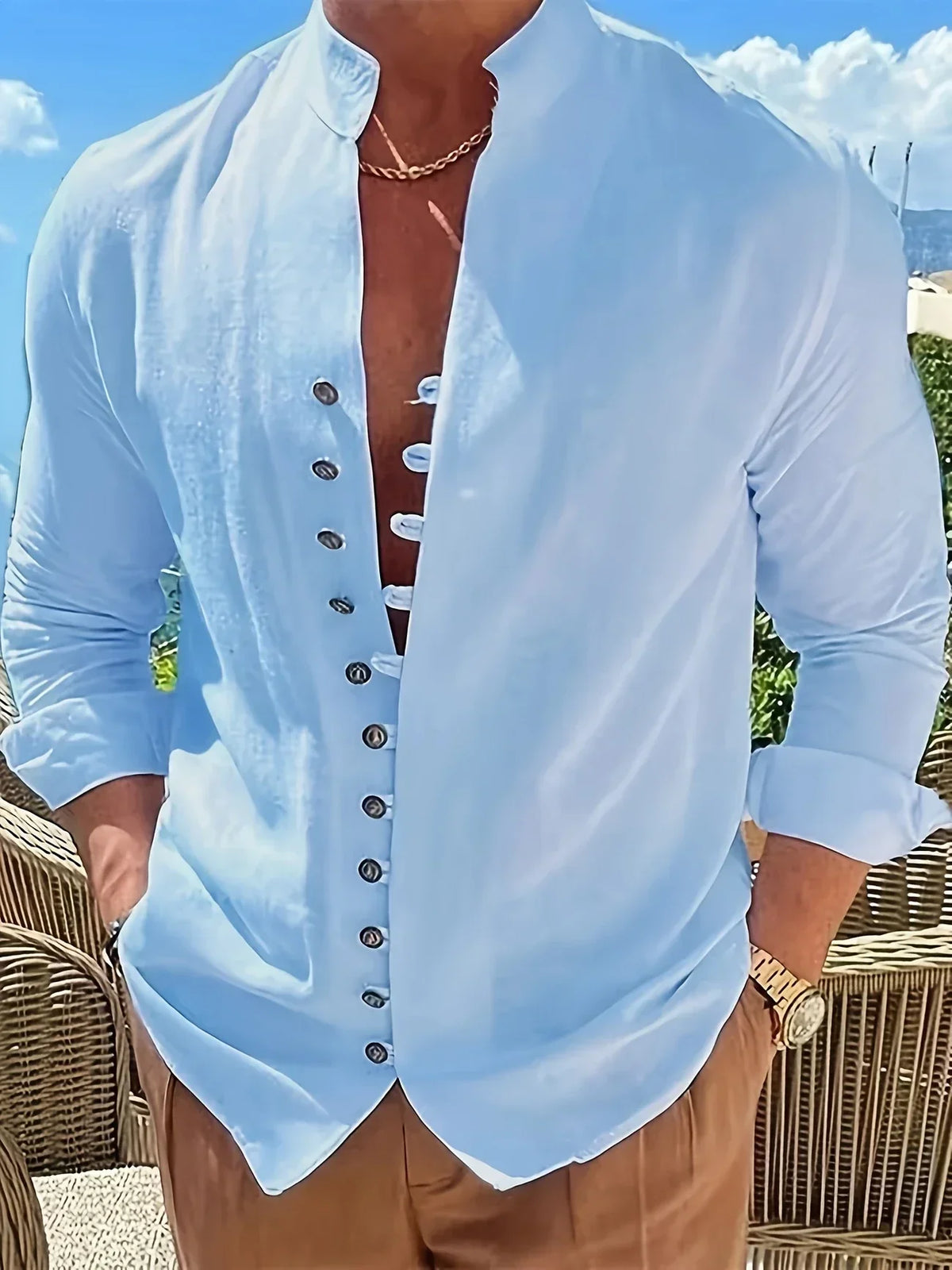 Maevine | Chemise légère en coton à manches longues