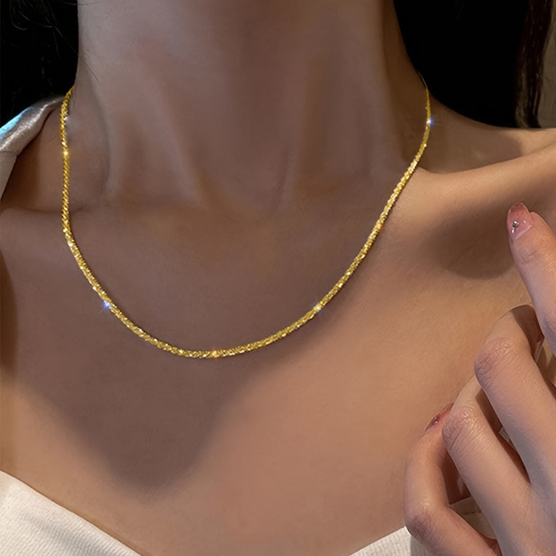 Lucie™ | Set Collier & Bracelet Scintillant Minimaliste