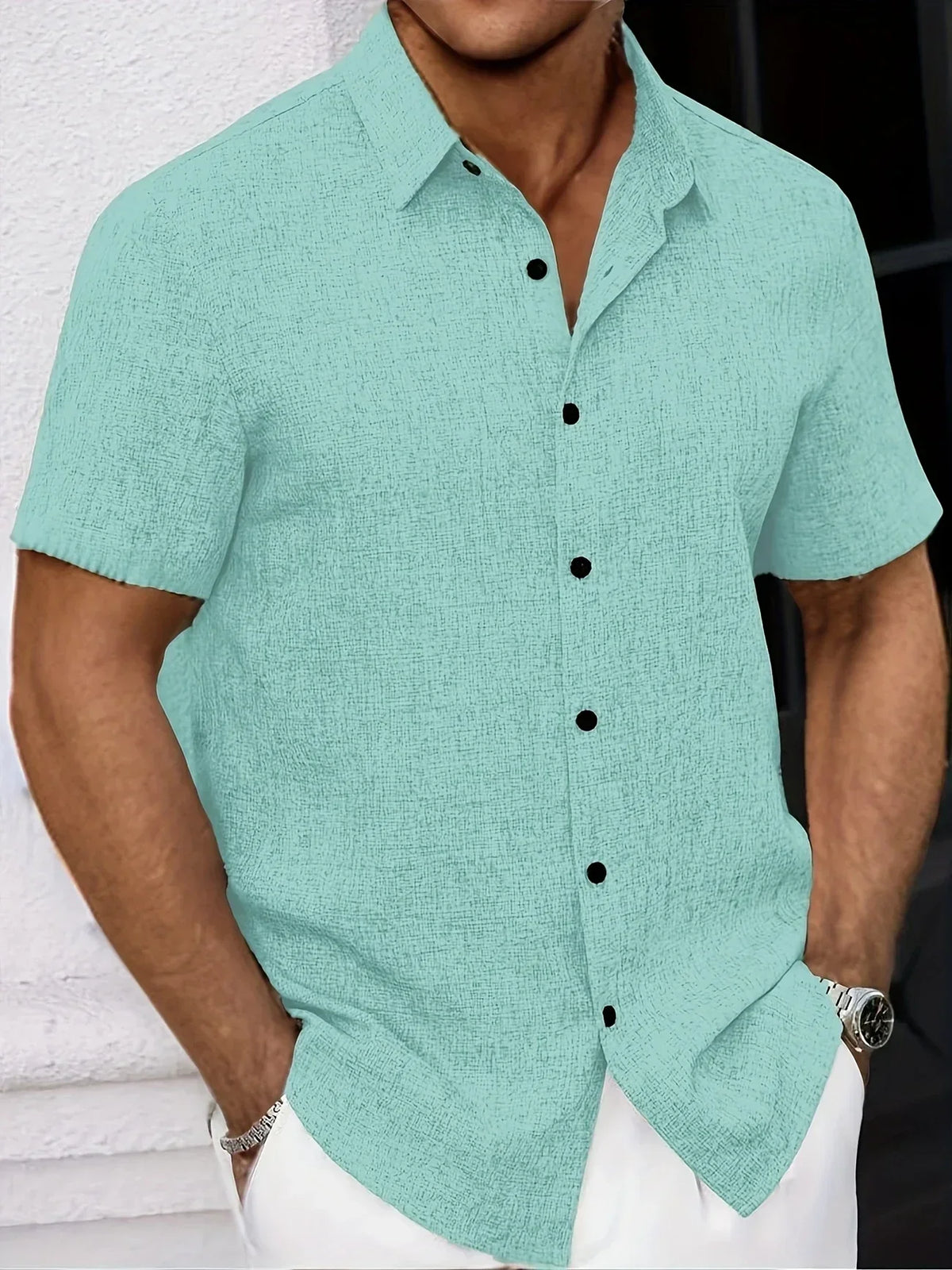 Maevine | Chemise légère à manches courtes en mélange de lin
