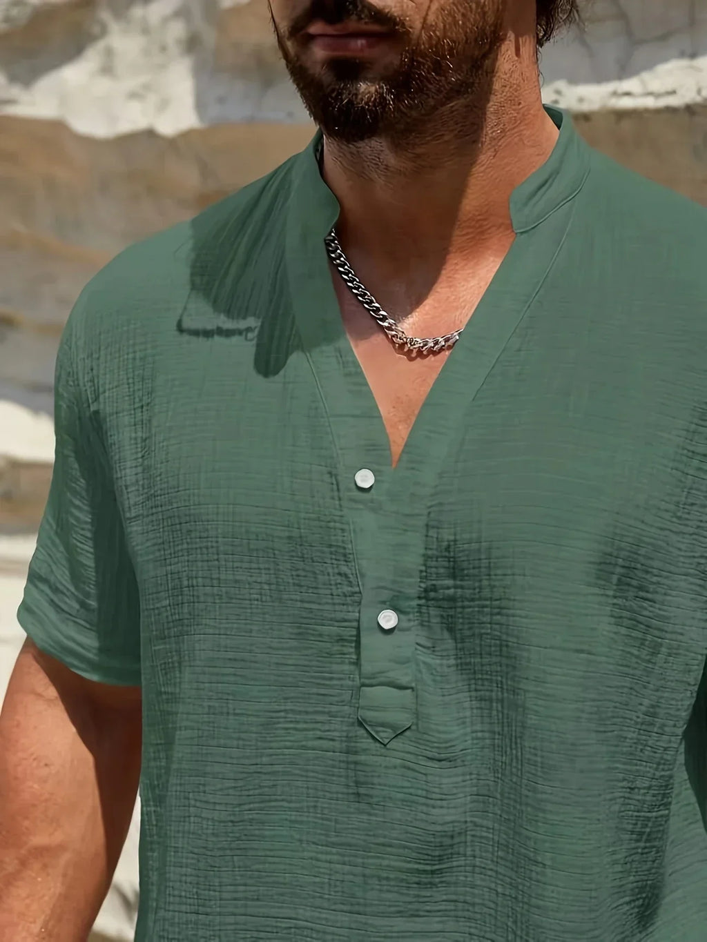 Maevine | Chemise d'été élégante à col montant