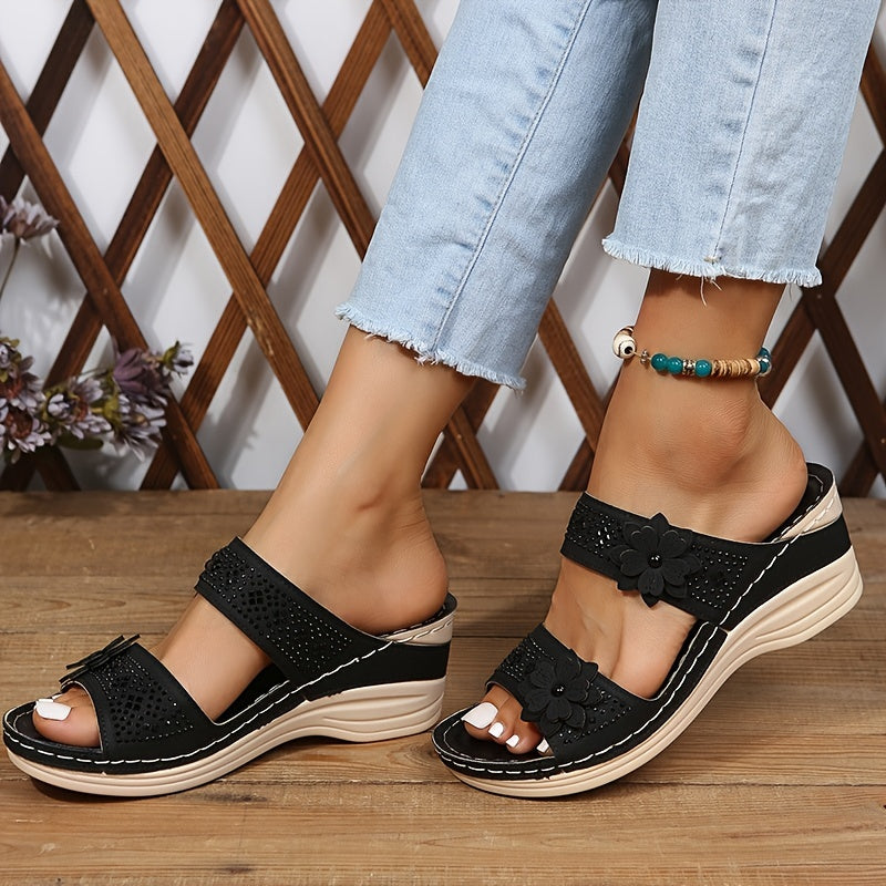 Renée™ | Sandales Confort Compensées