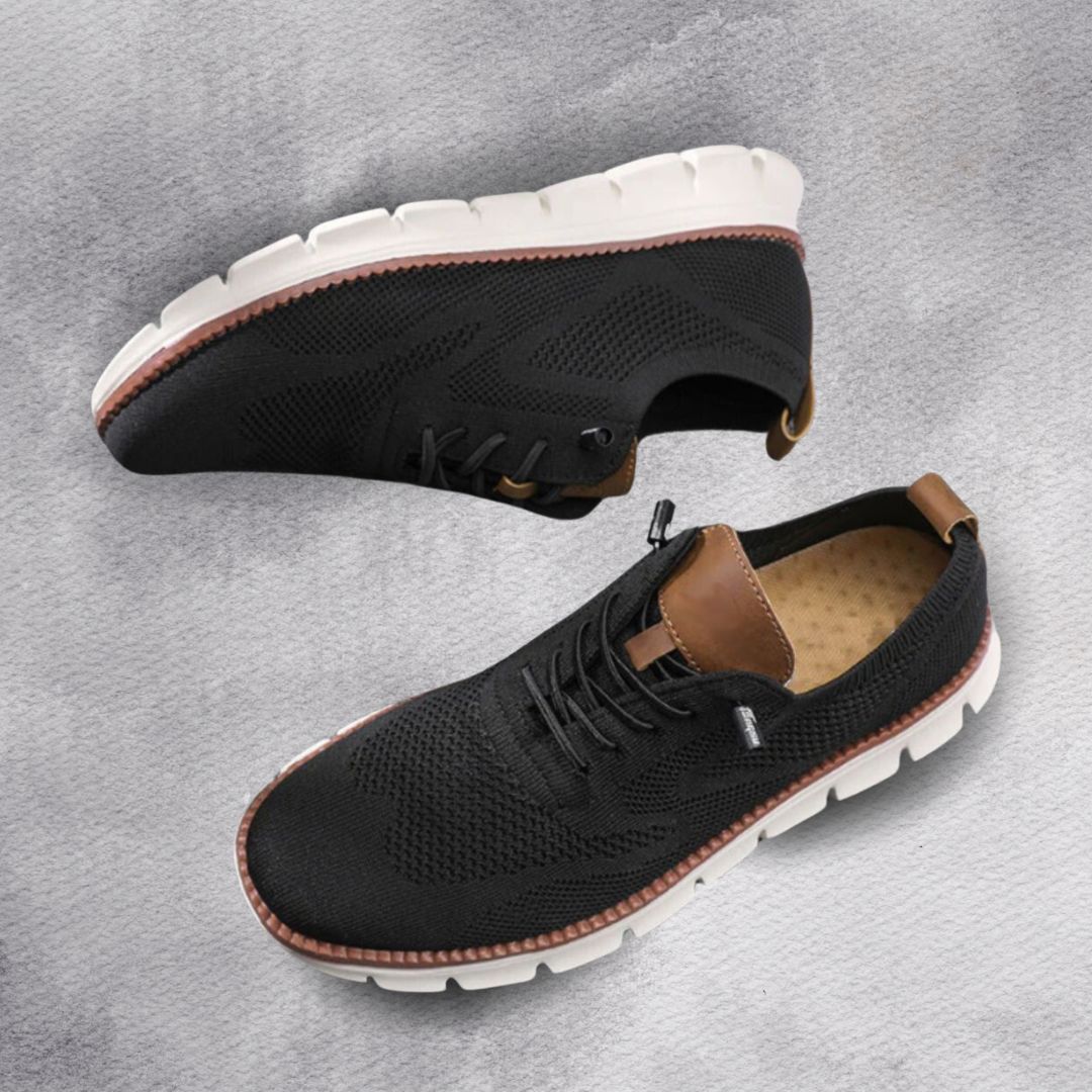 Chaussures respirantes ultra-confort : noir et blanc
