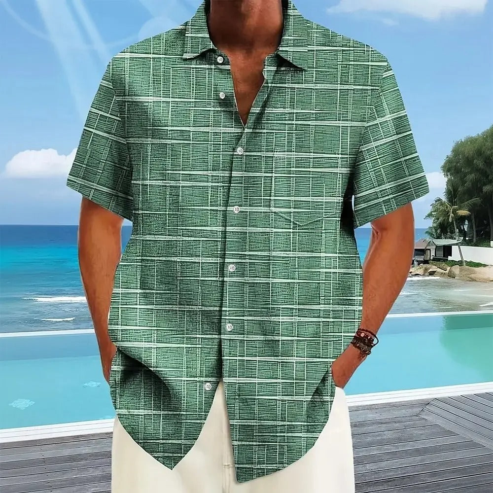 Maevine | Chemise élégante à motif rayé et à carreaux