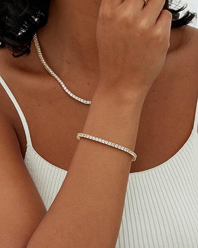 Aurore™ | Bracelet Tennis Doré en Moissanite