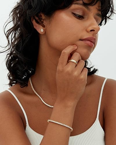 Aurore™ | Bracelet Tennis Doré en Moissanite