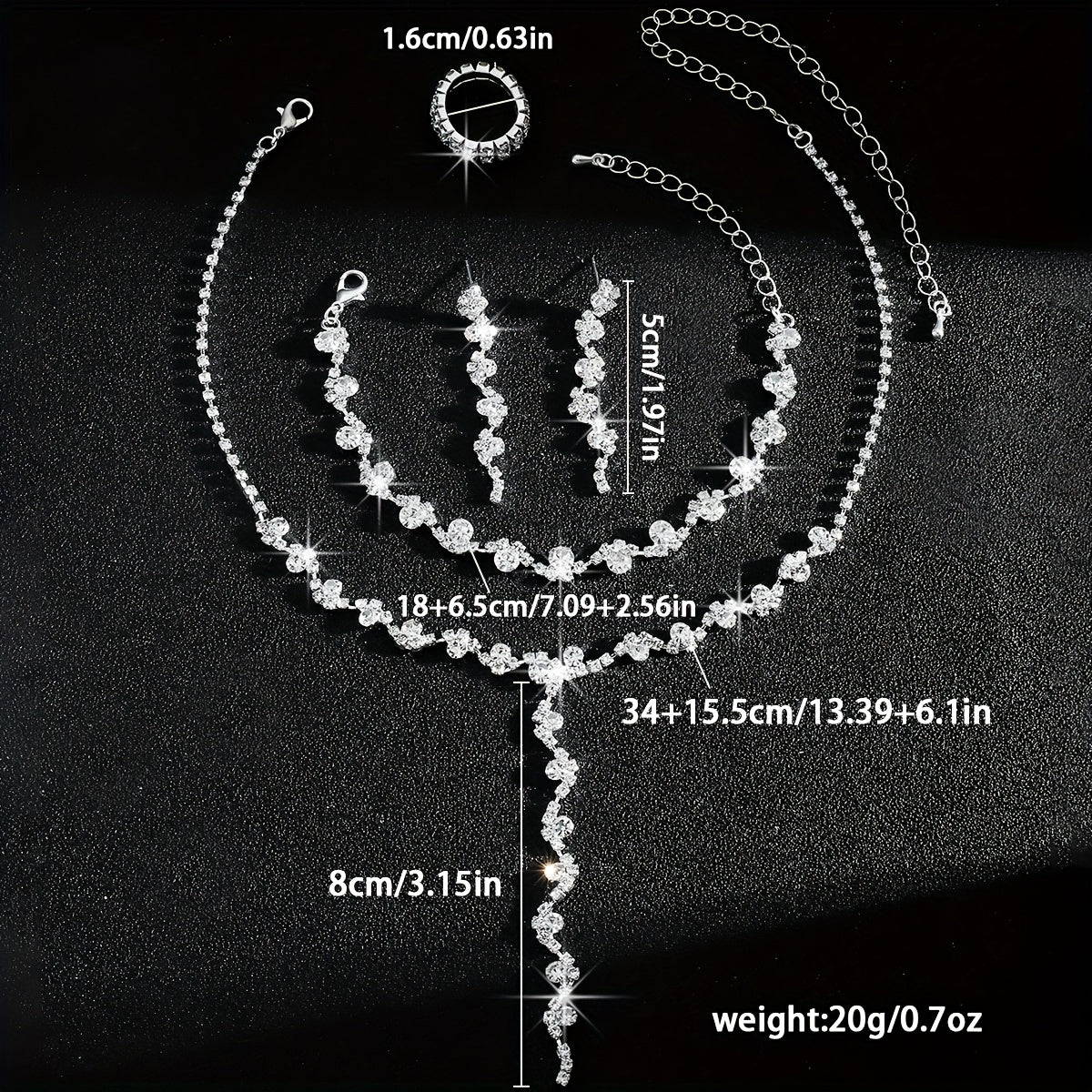 Valentine™ | Set Bijoux Fleur Étincelante Haut de Gamme