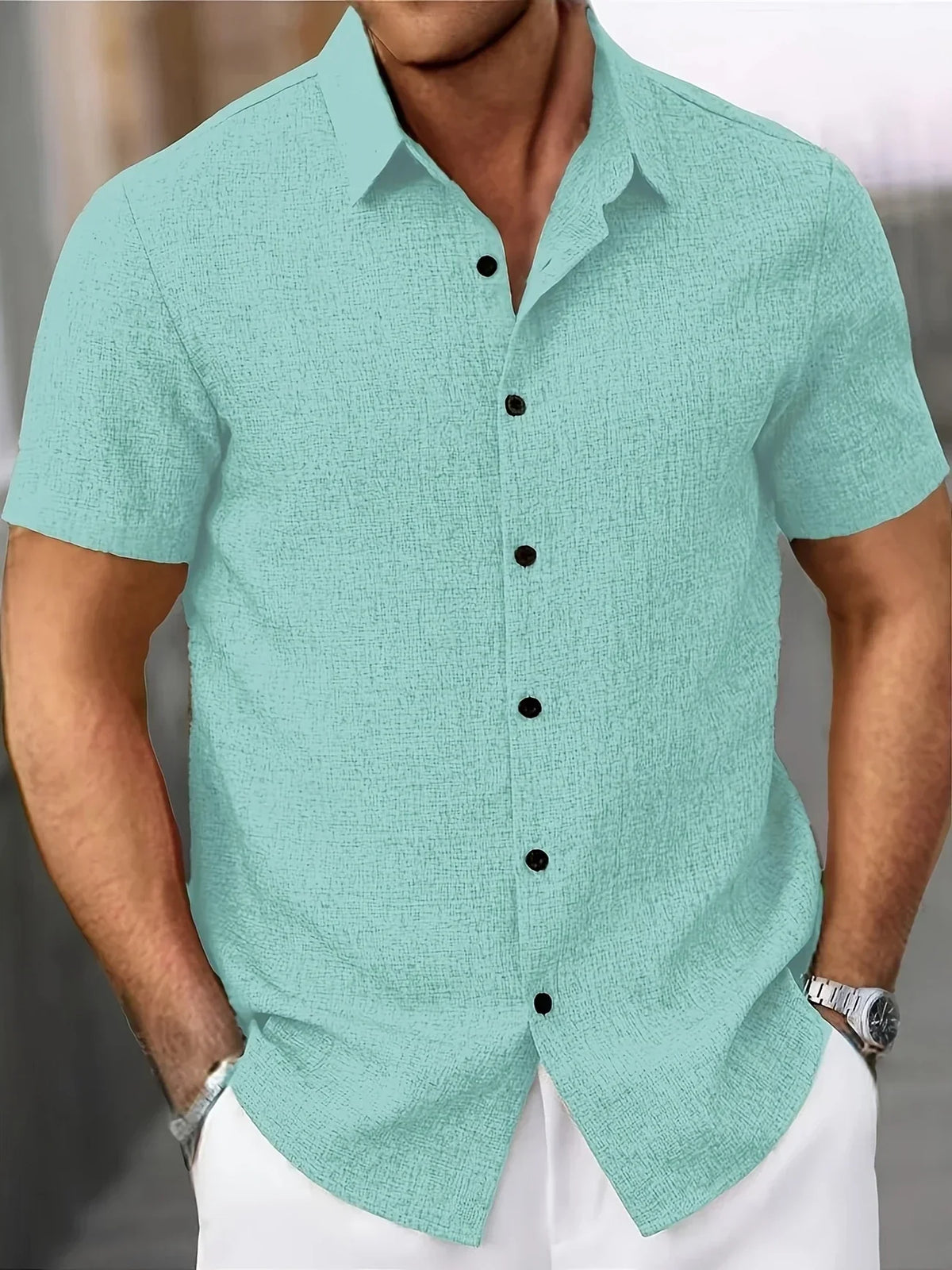 Maevine | Chemise légère à manches courtes en mélange de lin