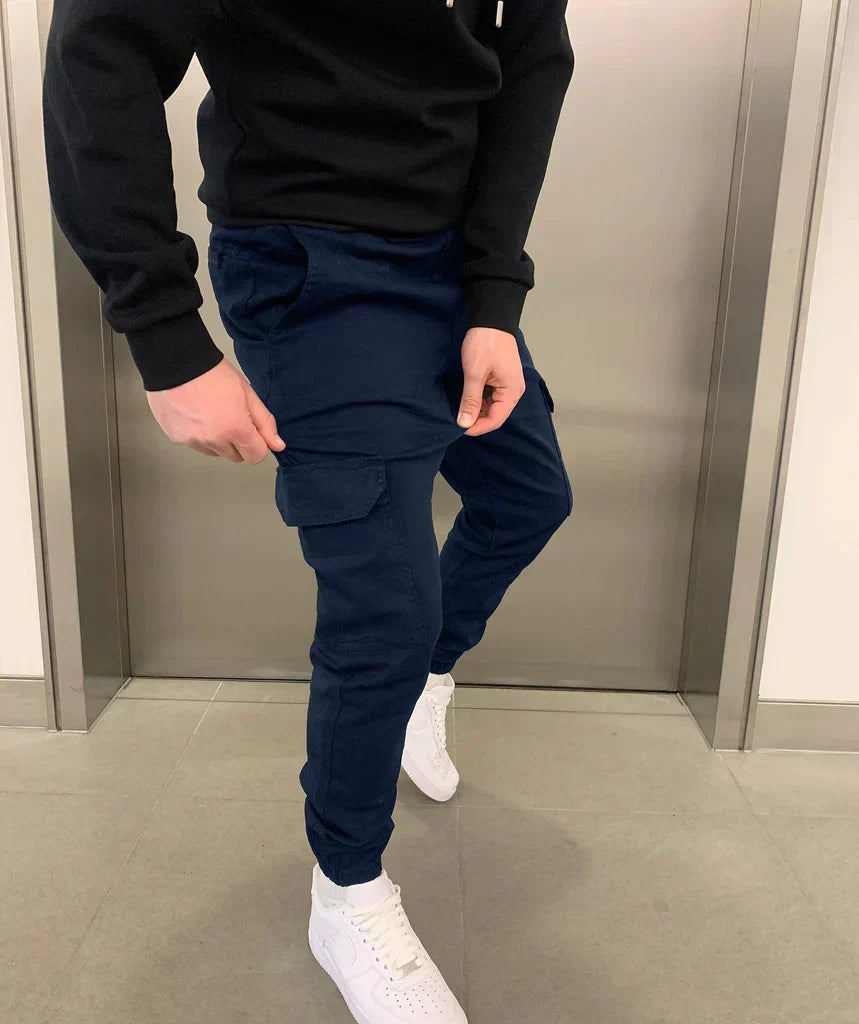 Jogging Cargo Élégant en Tissu Confortable et Chic