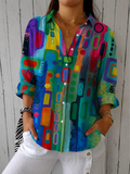 Capucine™ | Blouse Vive et Artistique à Boutons
