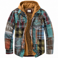 Veste à carreaux avec capuche
