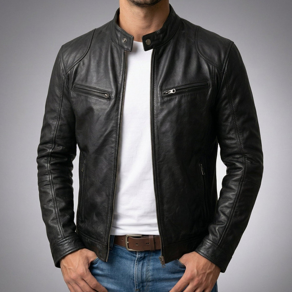Veste en similicuir