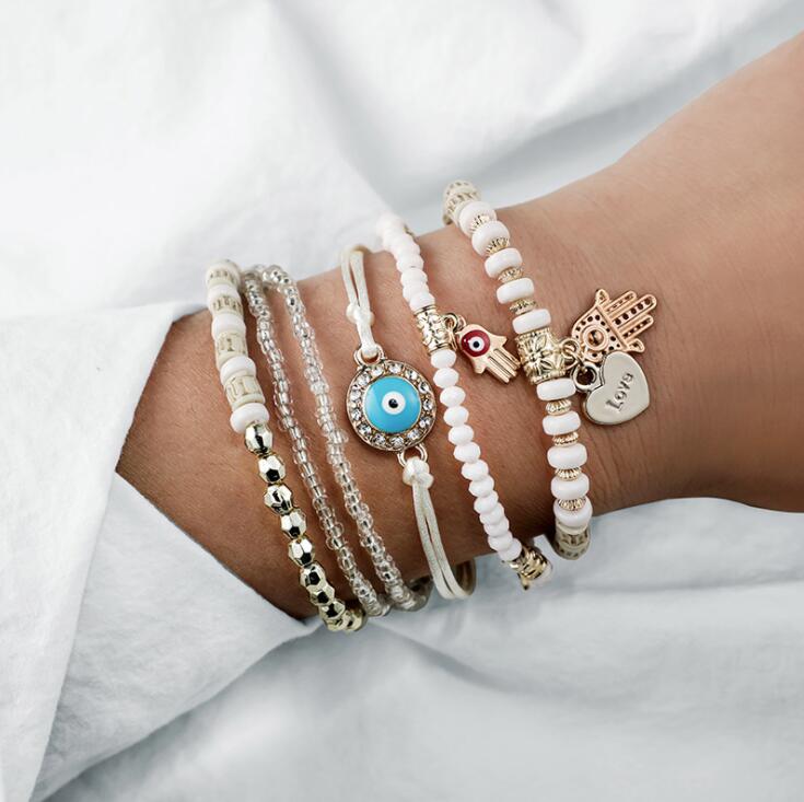 Zélie™ | Set de Bracelets Dorés Main de Fatma