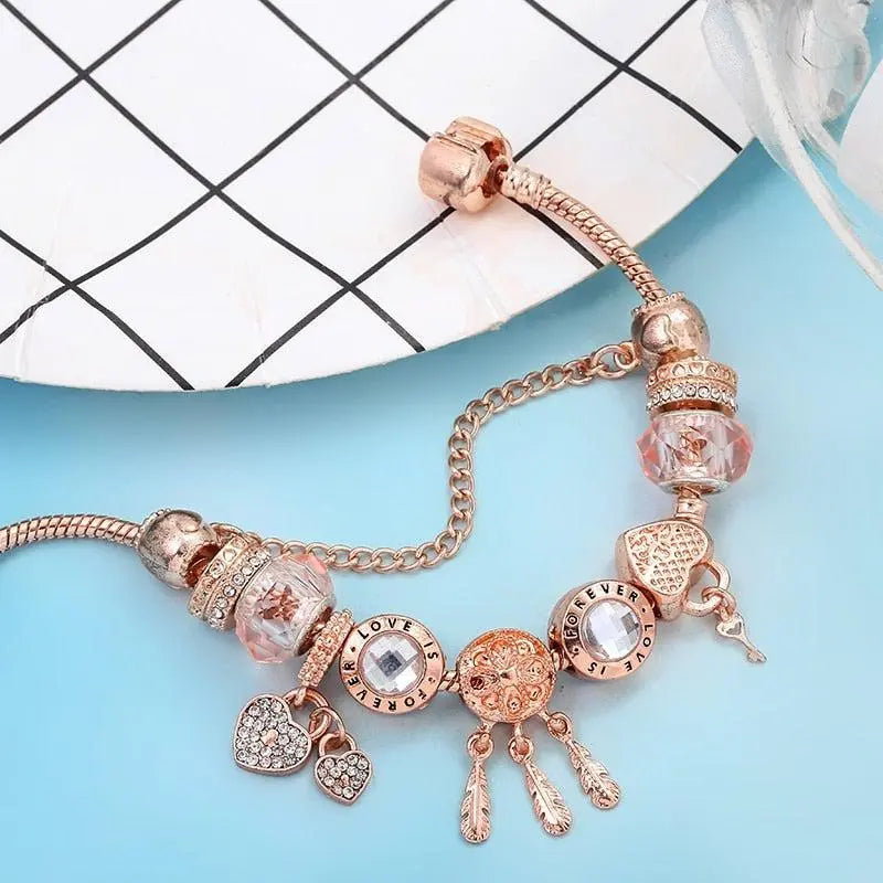 Roxane™ | Bracelet Breloques Attrape-Rêves en Argent Sterling