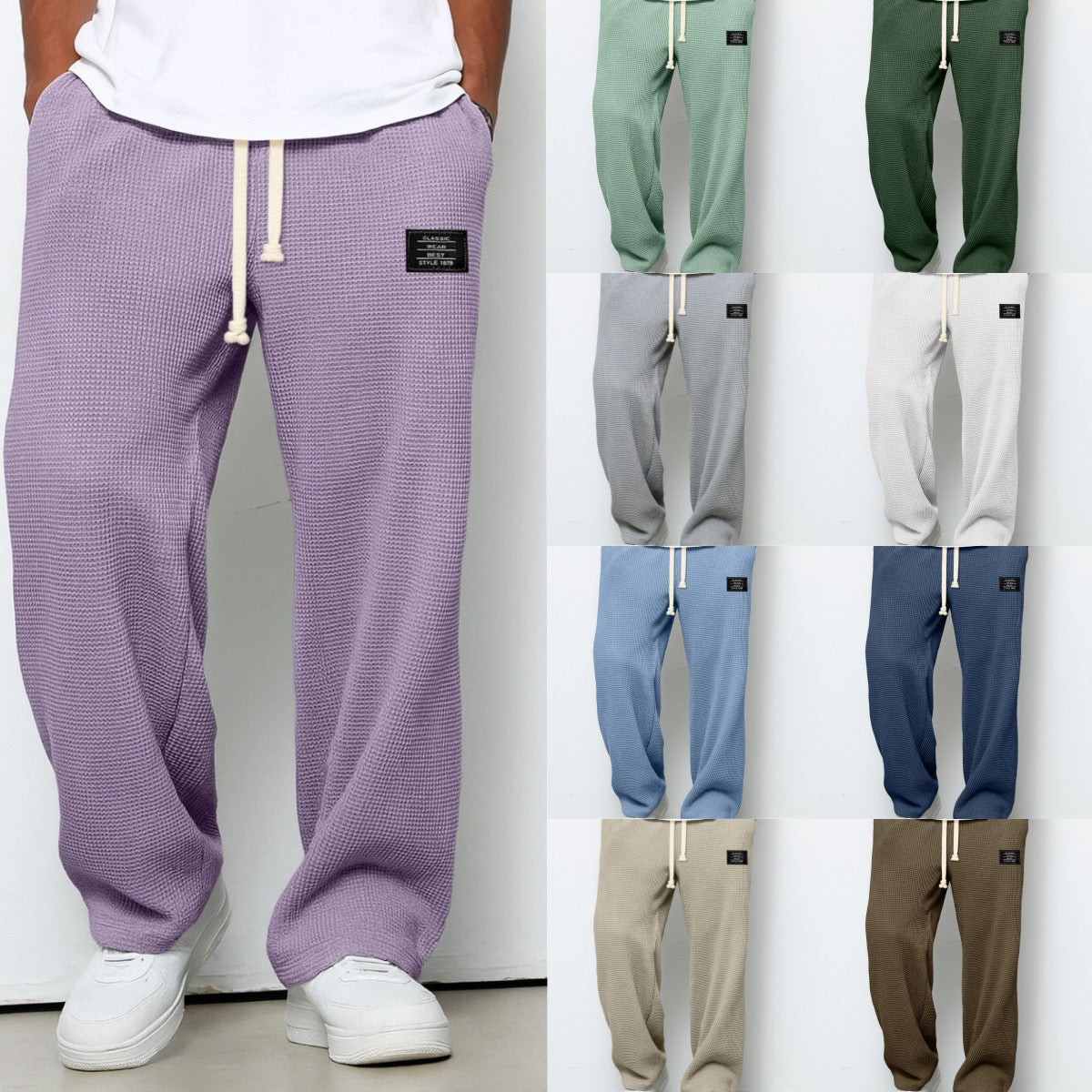 Pantalons Larges Élégants en Tissu Doux - Maison Claire et Sylvie