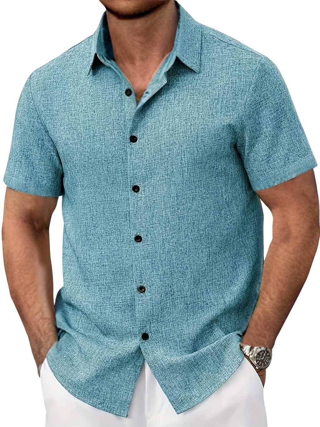 Maevine | Chemise légère à manches courtes en mélange de lin
