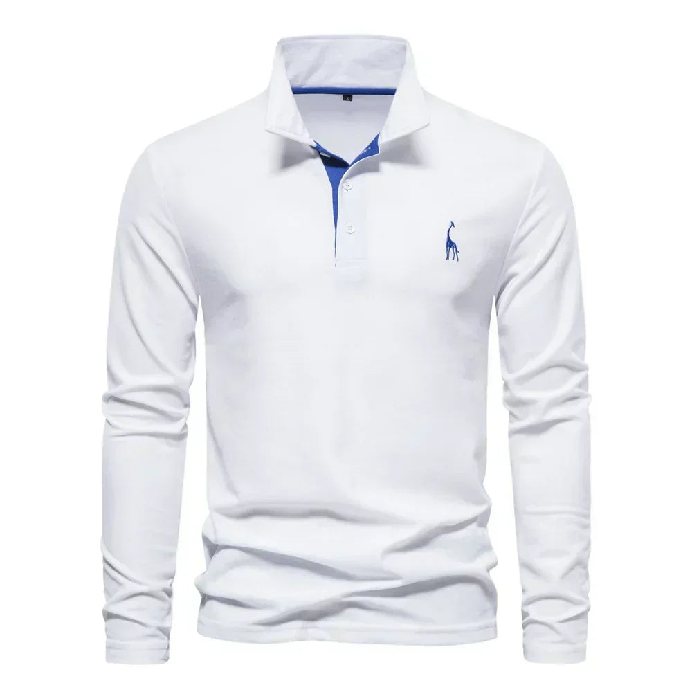 Polo Chic en Coton Égyptien à Manches Longues - Maison Claire et Sylvie