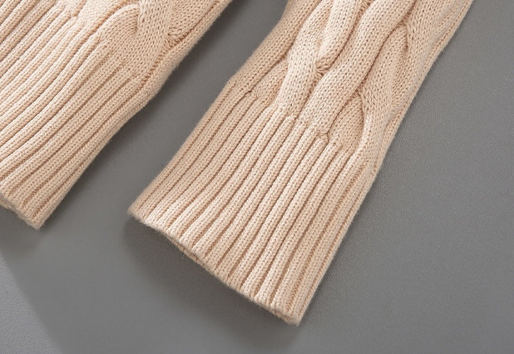 Pull Torsadé Élégance à Demi-Zip - Maison Claire et Sylvie