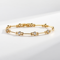 Solange™ | Bracelet Doré Raffiné aux Zircons Scintillants