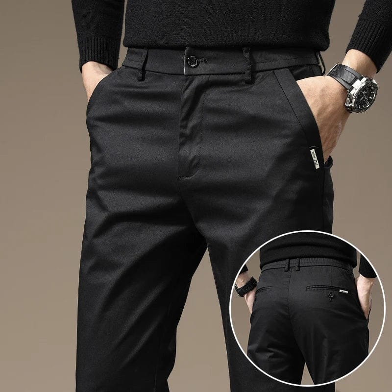 Pantalon Chino Élégant Slim en Tissu Luxe - Damien