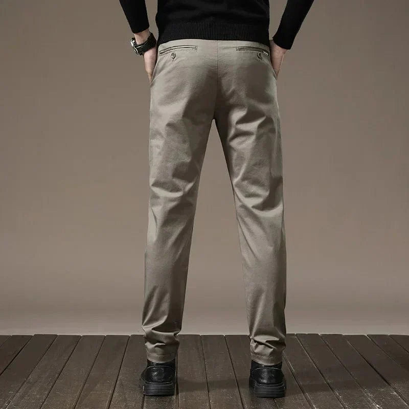 Pantalon Chino Élégant Slim en Tissu Luxe - Damien