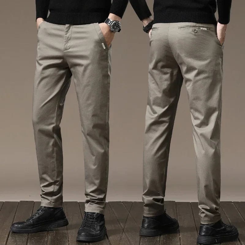 Pantalon Chino Élégant Slim en Tissu Luxe - Damien