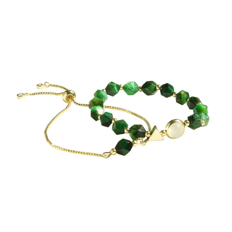 Émeraude™ | Set de Bracelets Élégants aux Pierres Vertes