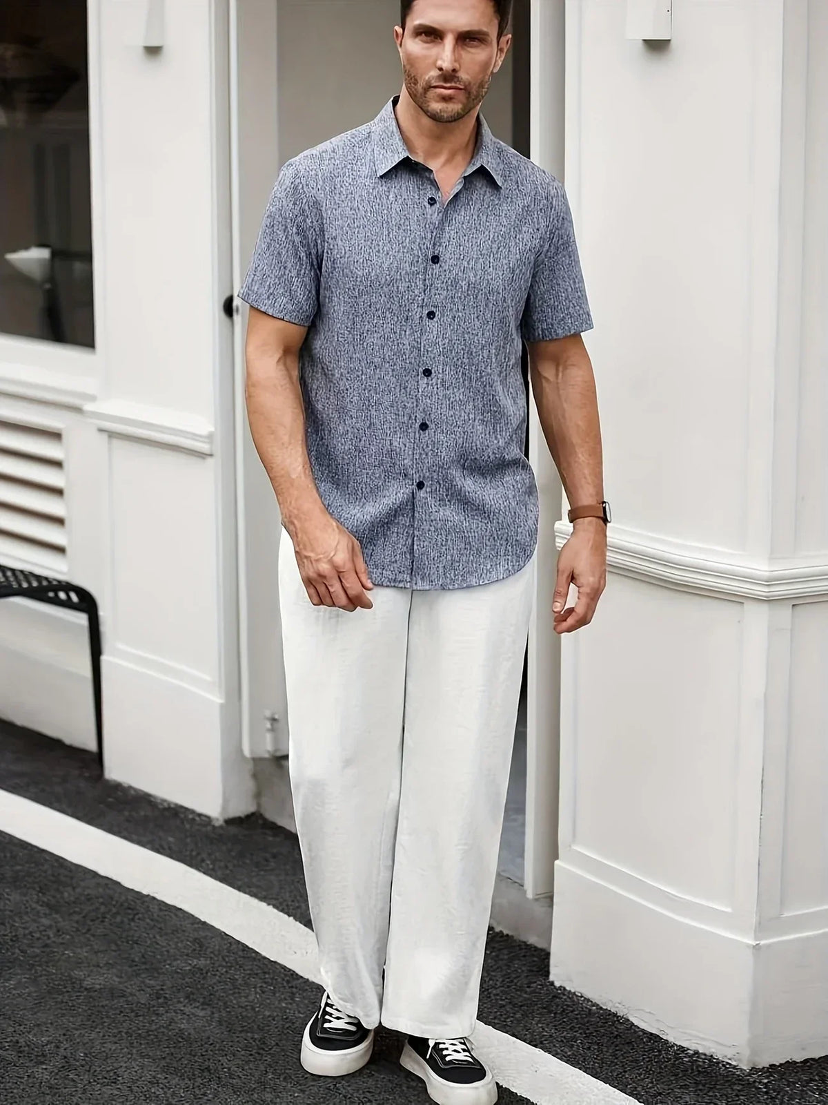 Maevine | Chemise légère à manches courtes en mélange de lin